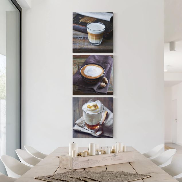 Canvas schilderijen - 3-delig Caffè Latte