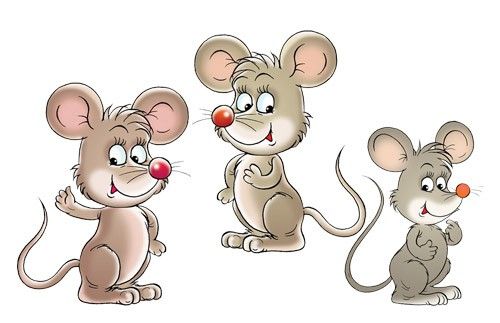 Raamstickers Mouse set