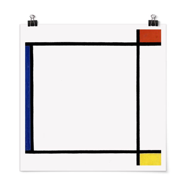 Posters Piet Mondrian - Composition III with Red, Yellow and Blue