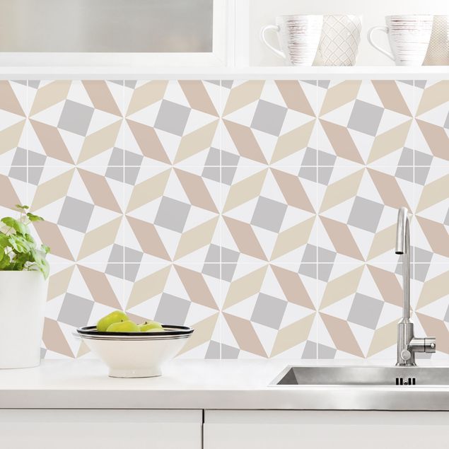 Achterwand voor keuken patroon Geometrical Tiles - Fano