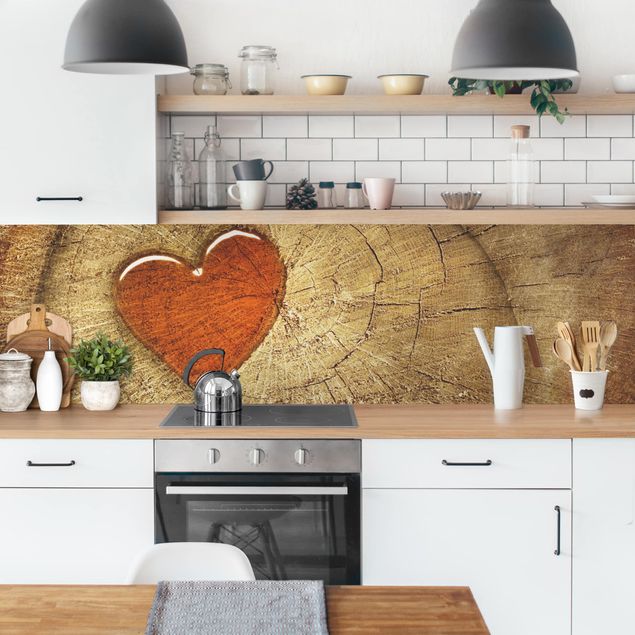 Achterwand voor keuken houtlook Natural Love