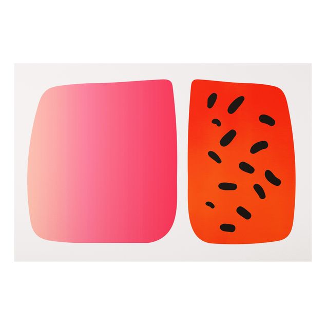 Forex schilderijen Abstract Shapes - Melon And Pink
