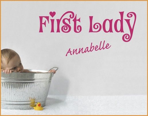 Muurstickers spreuken en quotes No.SF716 Customised text First Lady