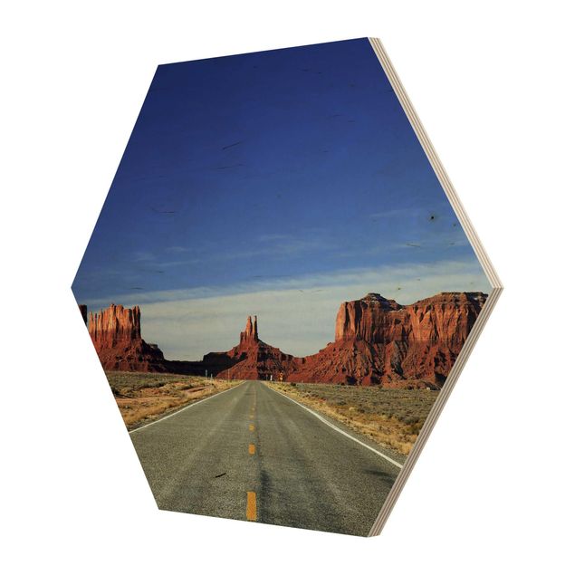 Hexagons houten schilderijen Colorado Plateau