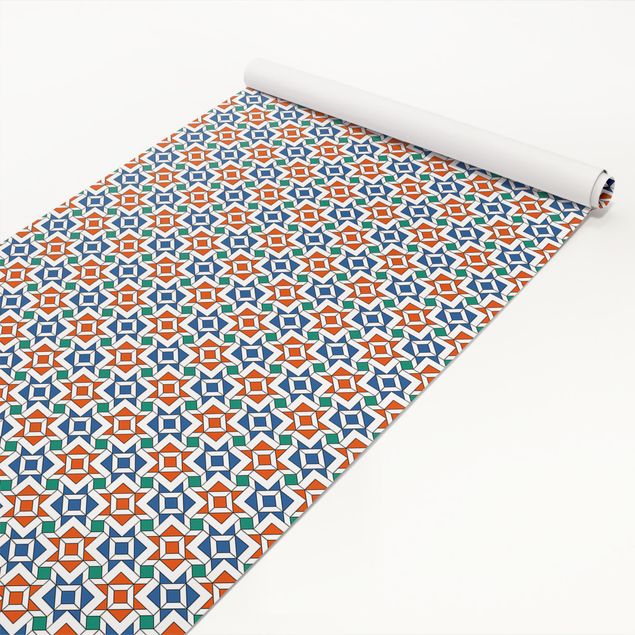 Plakfolien Arabic Tile Pattern With Very Beautiful Colour Scheme