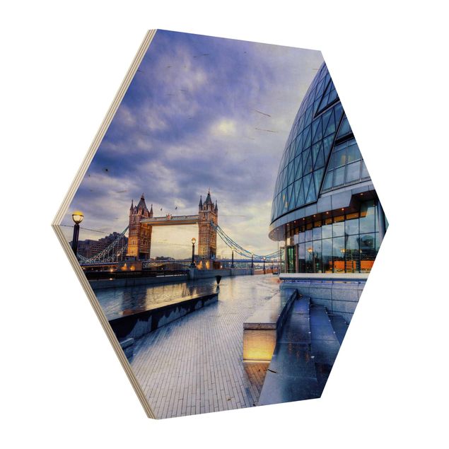 Hexagons houten schilderijen Cityhall London