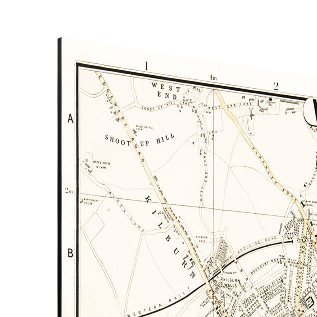 Aluminium Dibond schilderijen Vintage Map London