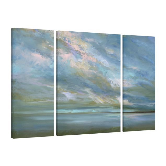 Canvas schilderijen - 3-delig Coast Sky