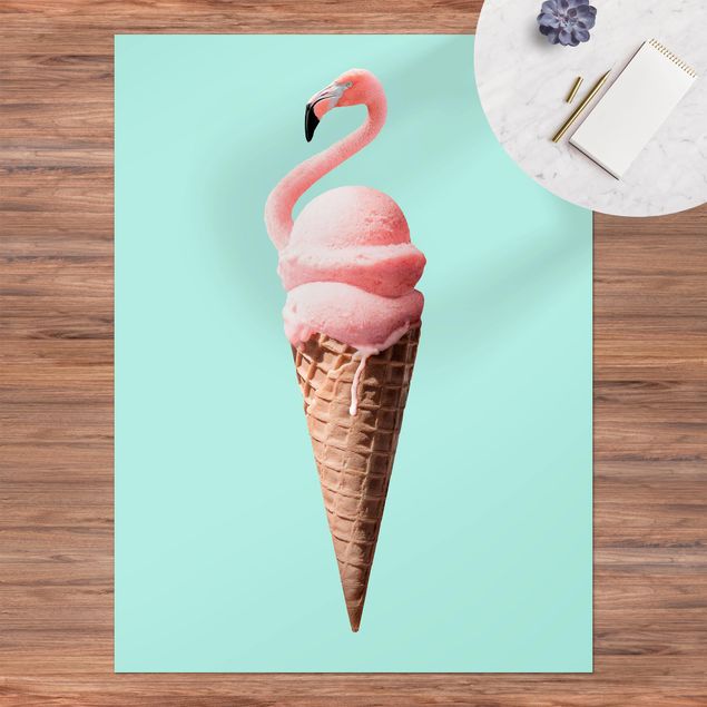 moderne vloerkleden Ice Cream Cone With Flamingo