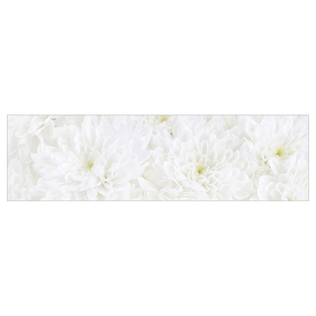 Keukenachterwanden Dahlias Sea Of Flowers White
