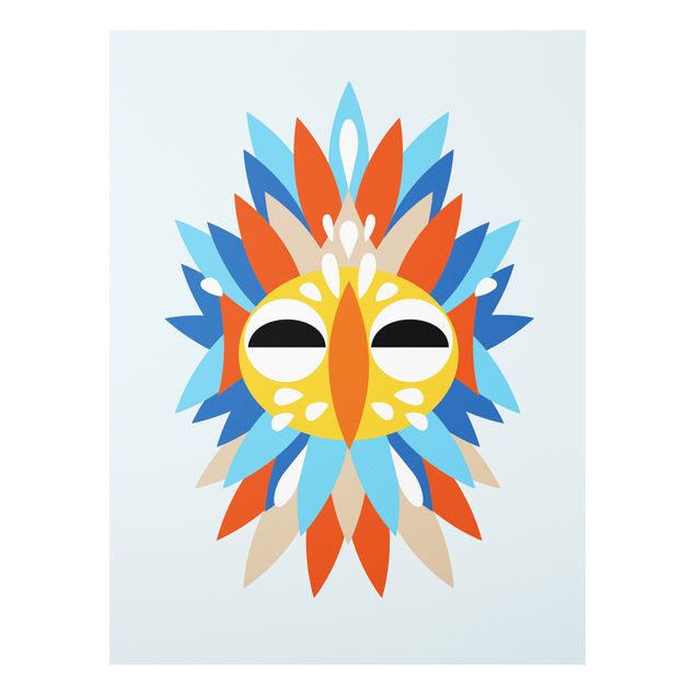 Forex schilderijen Collage Ethnic Mask - Parrot