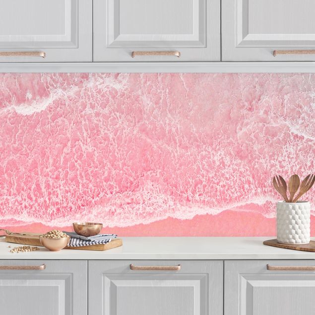 Achterwand voor keuken landschap Ocean In Pink