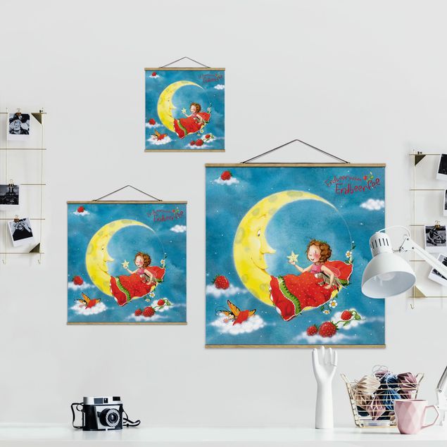Stoffen schilderij met posterlijst Little Strawberry Strawberry Fairy - Sweet Dreams