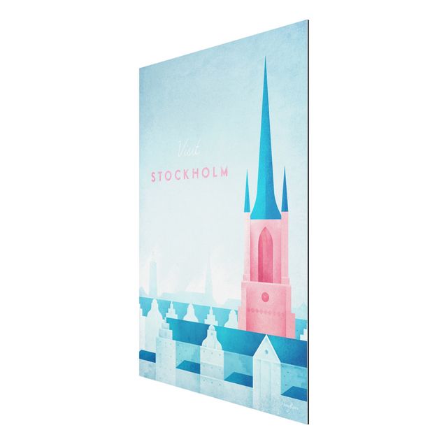 Aluminium Dibond schilderijen Travel Poster - Stockholm