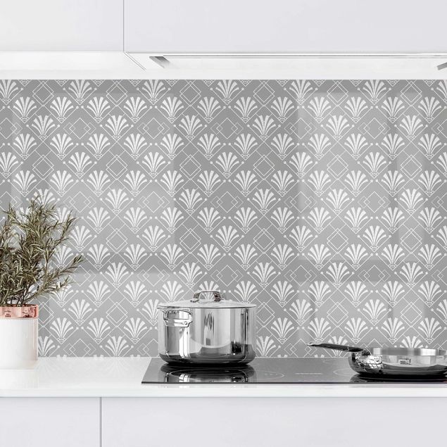 Achterwand voor keuken patroon Glitter Look With Art Deko On Grey Backdrop II