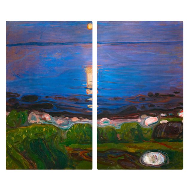 Kookplaat afdekplaten Edvard Munch - Summer Night By The Beach