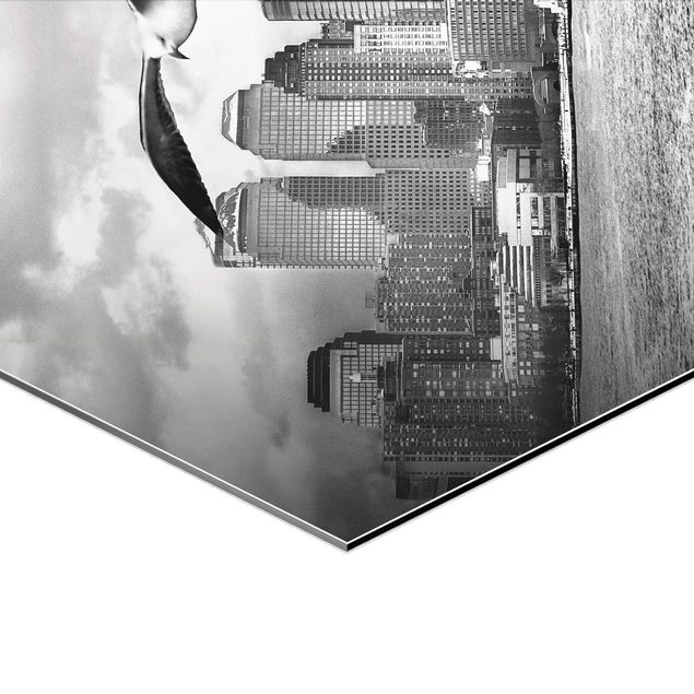 Hexagons Aluminium Dibond schilderijen - 2-delig No.YK1 New York II