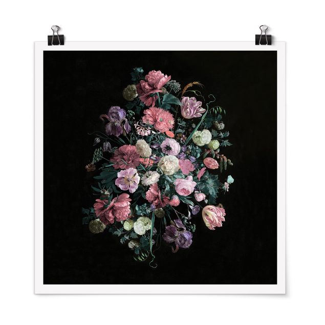Posters Jan Davidsz De Heem - Dark Flower Bouquet
