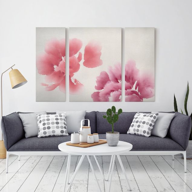 Canvas schilderijen - 3-delig Artistic Flora II