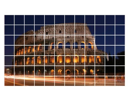 Tegelstickers Colosseum in Rome at night