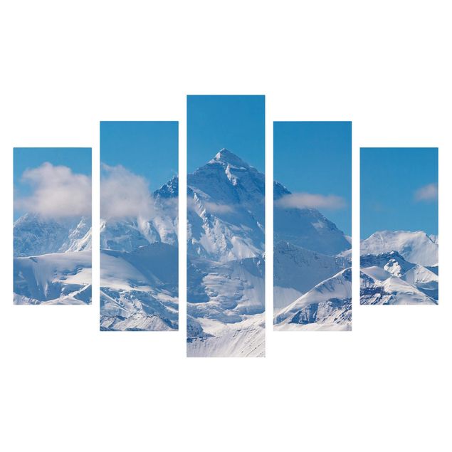 Canvas schilderijen - 5-delig Mount Everest