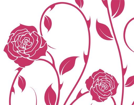 Muurstickers bloemen No.IS74 Rose Tendril