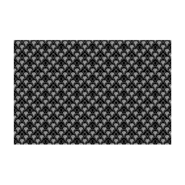 eetkamer tapijt Glitter Look With Art Deko Pattern On Black