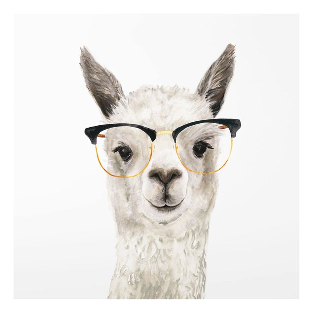 Spatscherm keuken Hip Lama With Glasses I