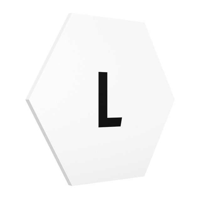 Hexagons Forex schilderijen Letter White L