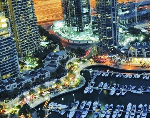 Tegelstickers Dubai Marina At Night