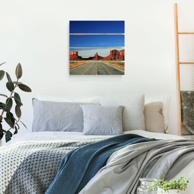 Houten schilderijen op plank Colorado Plateau