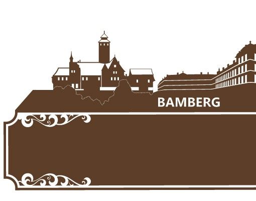 Muurstickers steden en skylines No.AC64 Skyline Bamberg