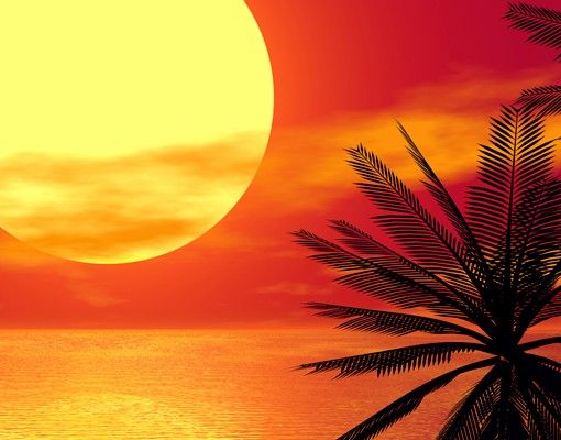 Tegelstickers Caribbean sunset