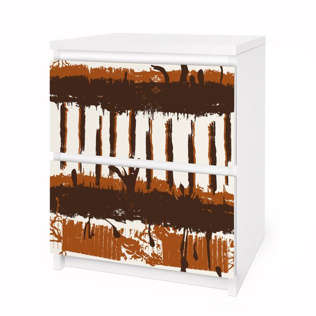 Meubelfolie IKEA Malm Ladekast Billy Bookshelf – Ethno Strips