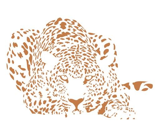 Muurstickers dieren No.MW98 Lurking Cheetah