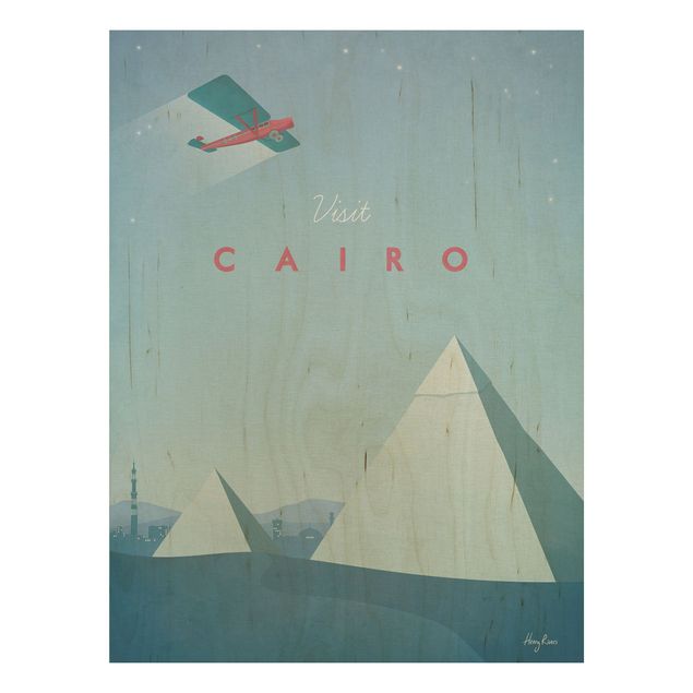 Houten schilderijen Travel Poster - Cairo