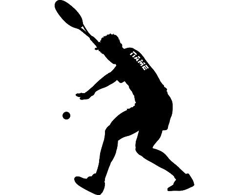 Muurstickers spreuken en quotes Wall Decal no.RS116 Customised text Tennis Player