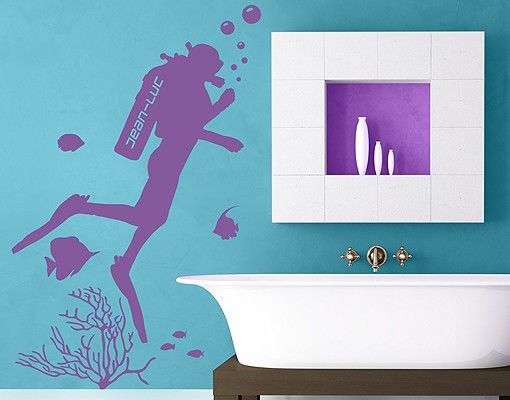 Muurstickers spreuken en quotes Wall Decal no.RS123 Customised text Aquanaut