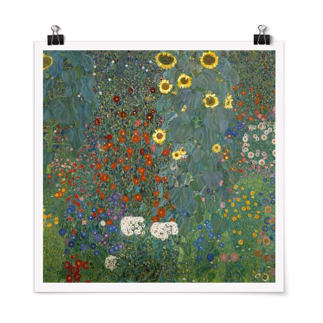Posters Gustav Klimt - Garden Sunflowers