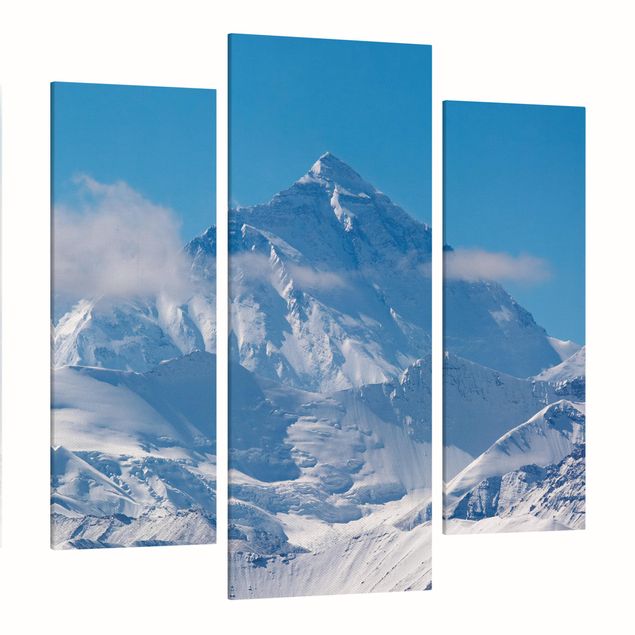 Canvas schilderijen - 3-delig Mount Everest