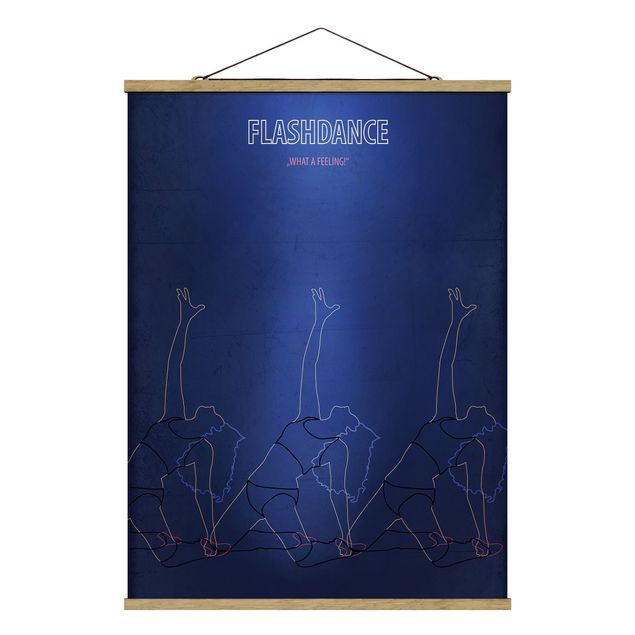 Stoffen schilderij met posterlijst Film Poster Flashdance