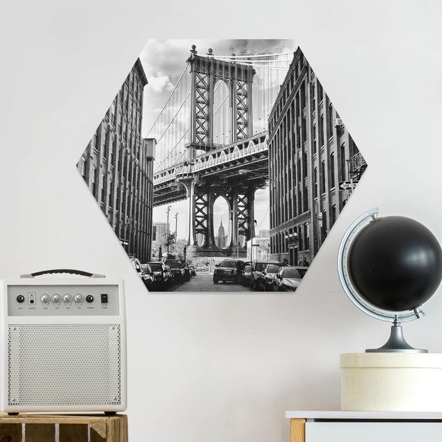 Hexagons Forex schilderijen Manhattan Bridge In America