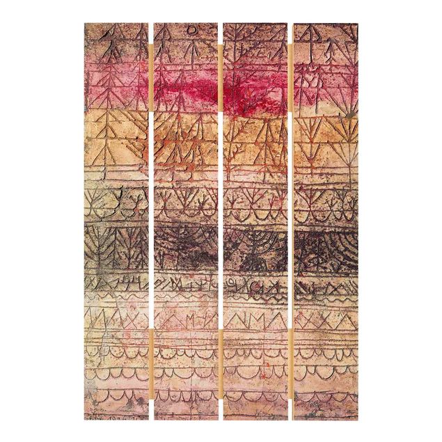 Houten schilderijen op plank Paul Klee - Young Forest