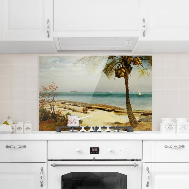 Spatscherm keuken Albert Bierstadt - Coast In The Tropics