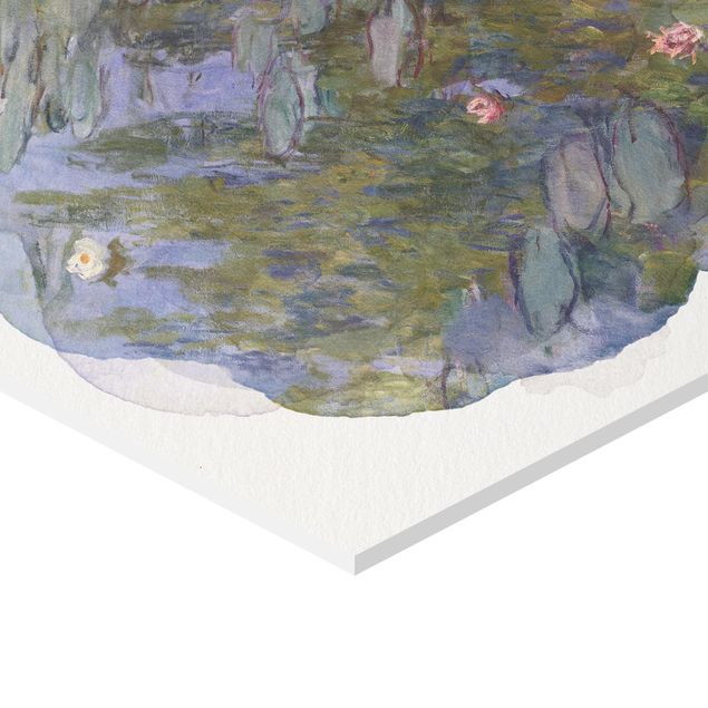 Hexagons Forex schilderijen WaterColours - Claude Monet - Water Lilies (Nympheas)