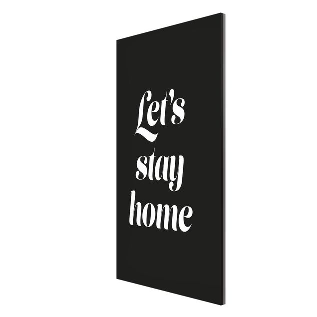 Magneetborden Let's stay home Typo