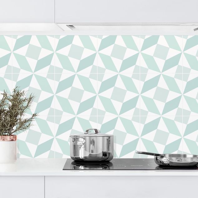 Achterwand voor keuken patroon Geometrical Tiles - Massa