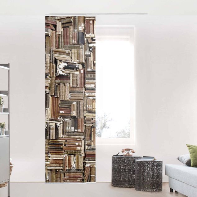 Schuifgordijnen Shabby Wall Of Books