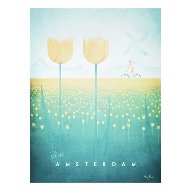 Forex schilderijen Travel Poster - Amsterdam