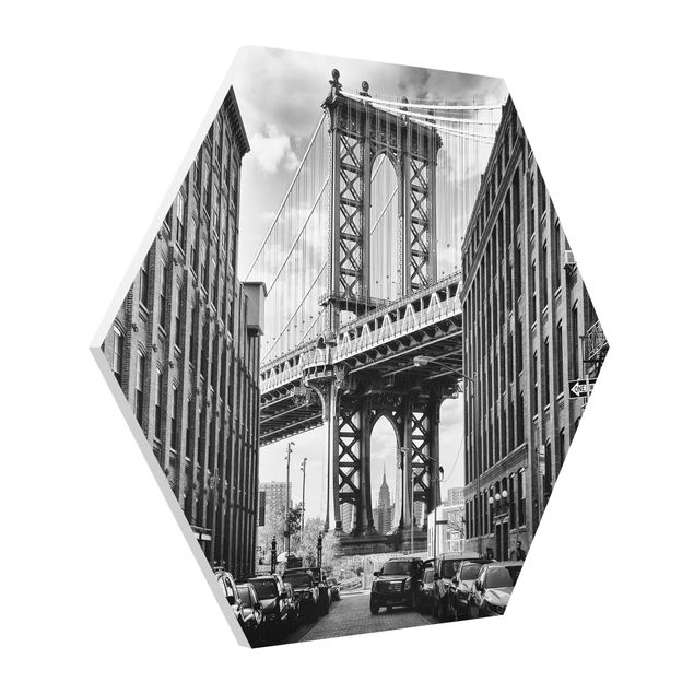 Hexagons Forex schilderijen Manhattan Bridge In America